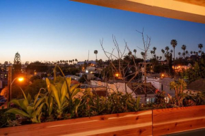 Silver Lake hilltop home private garden and great views, Los Angeles